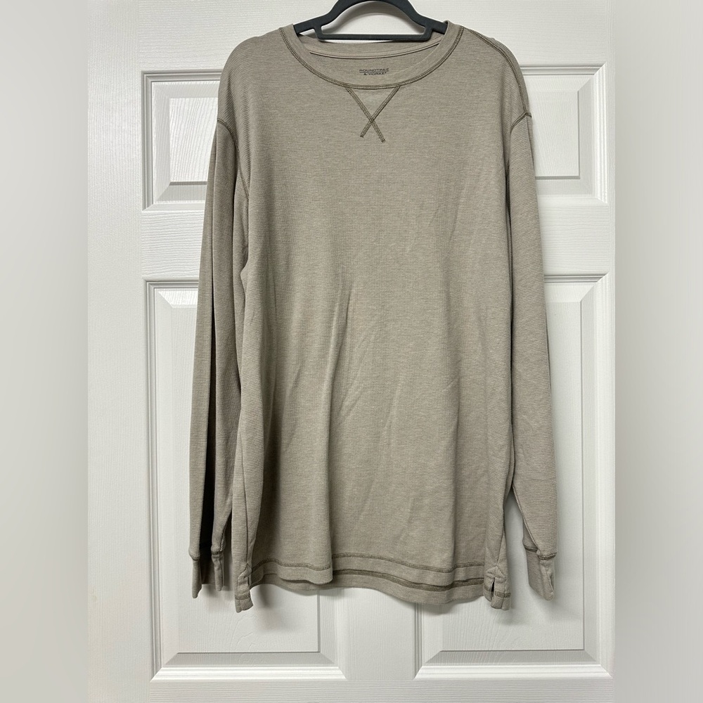 Roundtree & Yorke long sleeve Henley beige LT